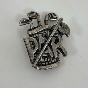 Vintage PAR Golf Bag with Clubs Pin - Brooch.